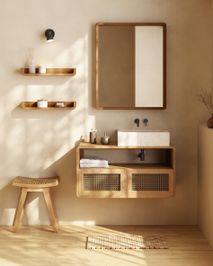 Badkamermeubel SABIELA - Massief teakhout KAV CC6827M46