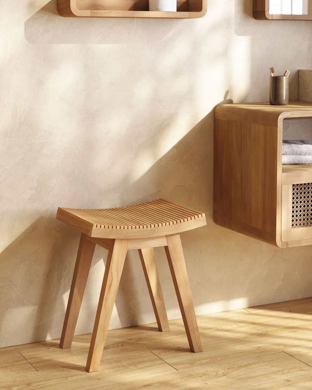 Badkamermeubel SABIELA - Massief teakhout KAV CC6827M46