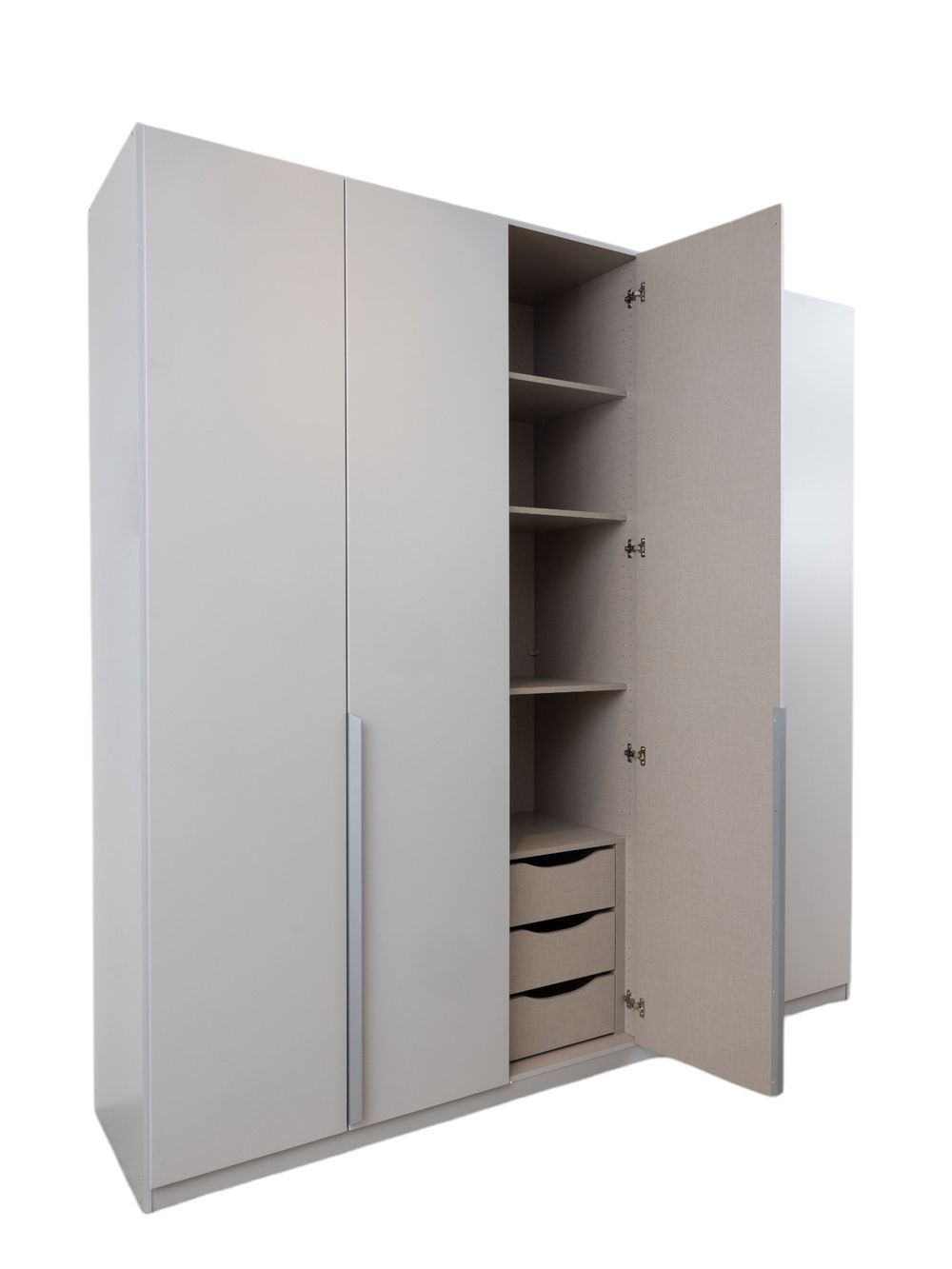 Draaideurkast QUADRA SPIN - Silk grey C-RCH-69-KAST2-SGR