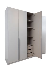 Draaideurkast QUADRA SPIN - Silk grey C-RCH-69-KAST2-SGR