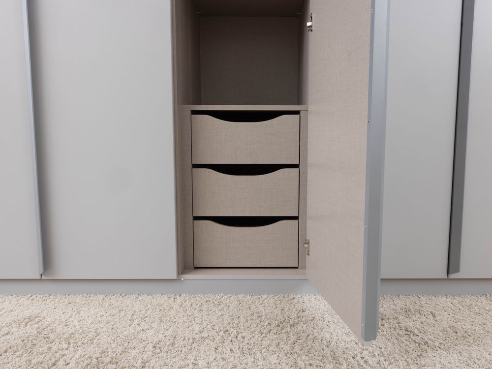 Draaideurkast QUADRA SPIN - Silk grey C-RCH-69-KAST2-SGR