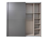 Zweefdeurkast QUADRA - Metallic grey C-RCH-1-KAST1-GRM