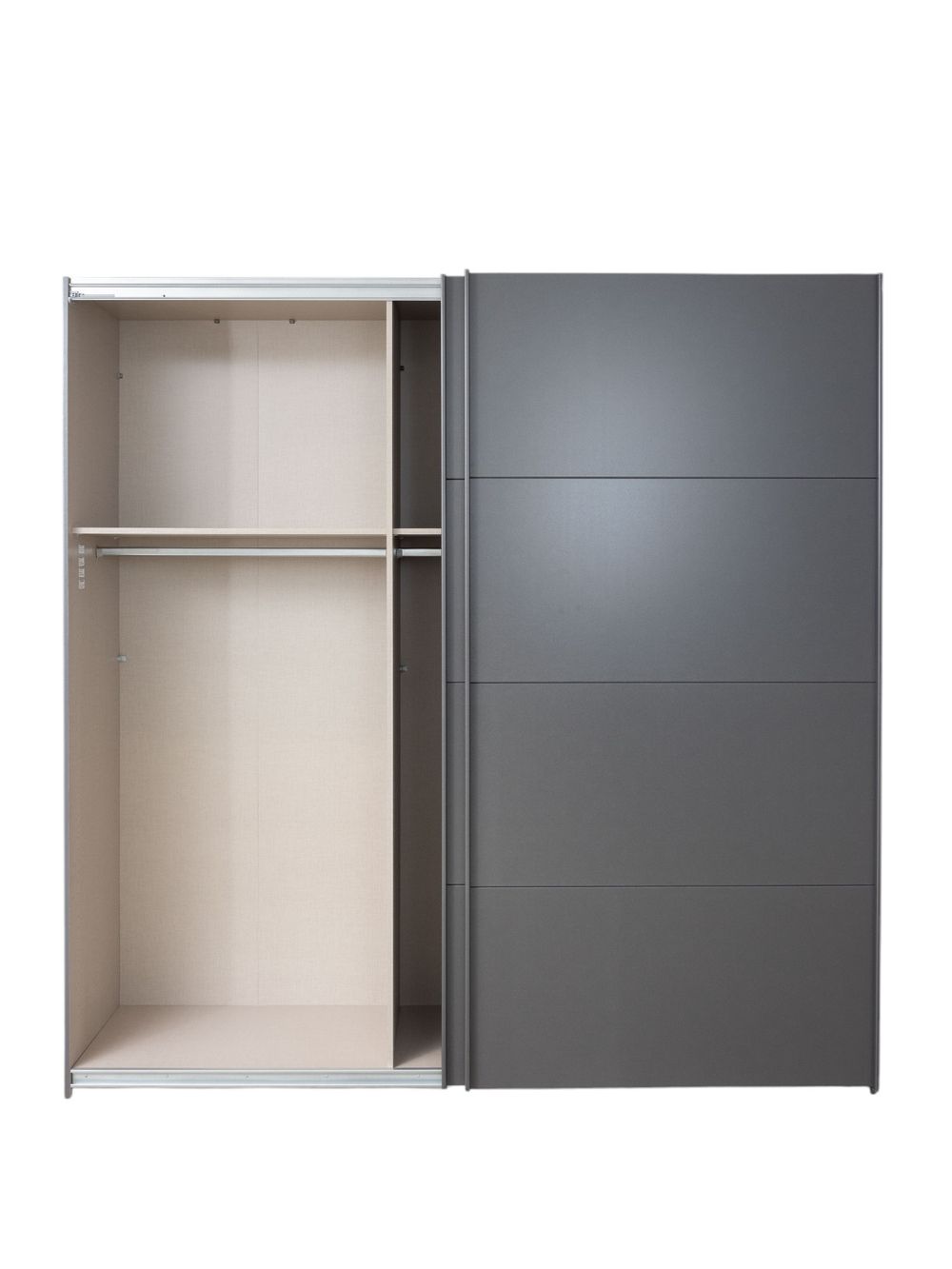 Zweefdeurkast QUADRA - Metallic grey C-RCH-1-KAST1-GRM