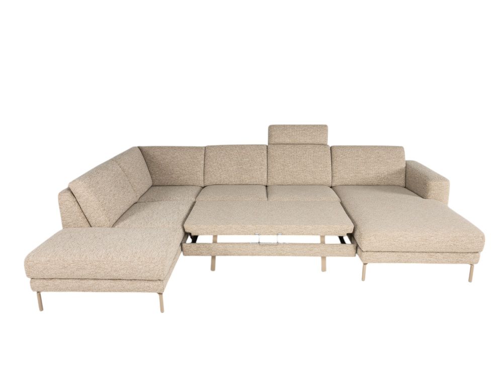 Hoekzetel met slaapfunctie MAX DIEP - Beige C-DFM-6-TZHK-AS03