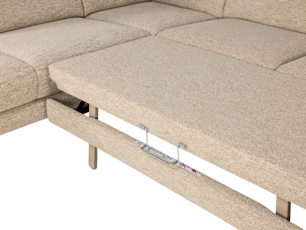 Hoekzetel met slaapfunctie MAX DIEP - Beige C-DFM-6-TZHK-AS03