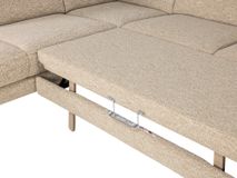 Hoekzetel met slaapfunctie MAX DIEP - Beige C-DFM-6-TZHK-AS03