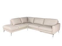 Hoeksalon LIVING - Crème leder C-DFM-8-TZHK-W41782