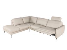 Hoeksalon LIVING - Crème leder C-DFM-8-TZHK-W41782