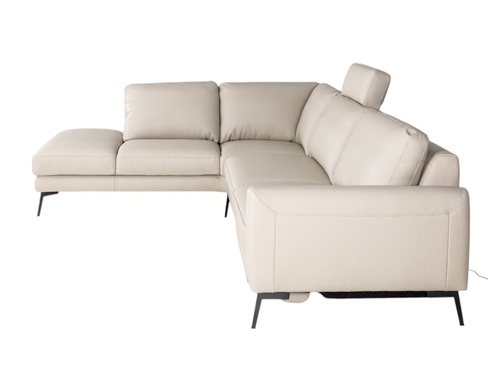 Hoeksalon LIVING - Crème leder C-DFM-8-TZHK-W41782