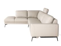Hoeksalon LIVING - Crème leder C-DFM-8-TZHK-W41782