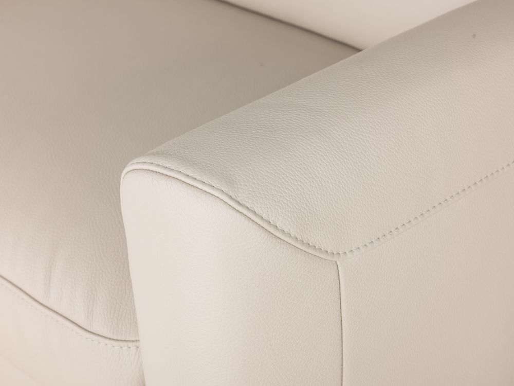 Hoeksalon LIVING - Crème leder C-DFM-8-TZHK-W41782