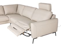Hoeksalon LIVING - Crème leder C-DFM-8-TZHK-W41782