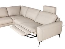 Hoeksalon LIVING - Crème leder C-DFM-8-TZHK-W41782