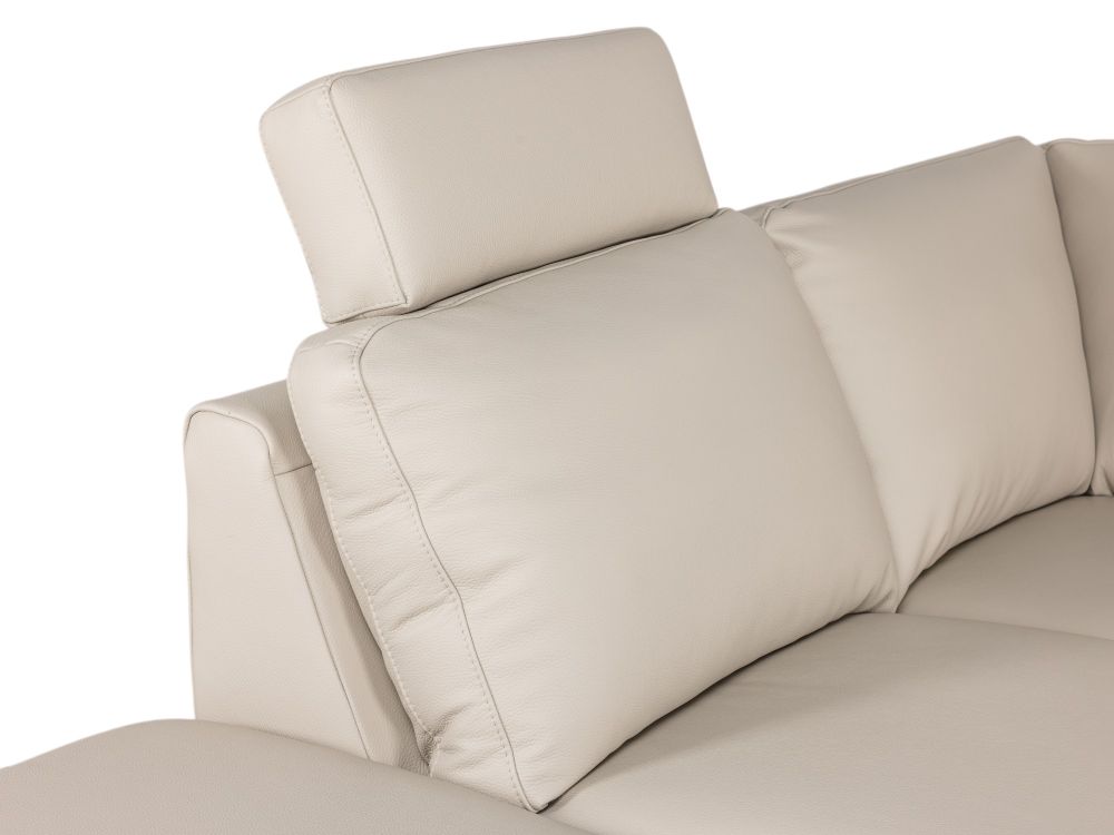 Hoeksalon LIVING - Crème leder C-DFM-8-TZHK-W41782