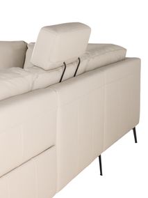 Hoeksalon LIVING - Crème leder C-DFM-8-TZHK-W41782