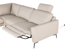 Hoeksalon LIVING - Crème leder C-DFM-8-TZHK-W41782