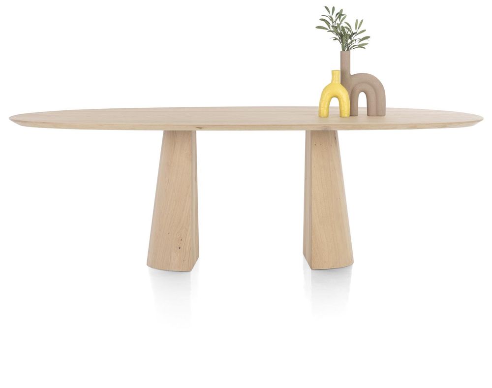 Eetkamertafel TRENTON - Naturel eikenfineer XOO-323-007