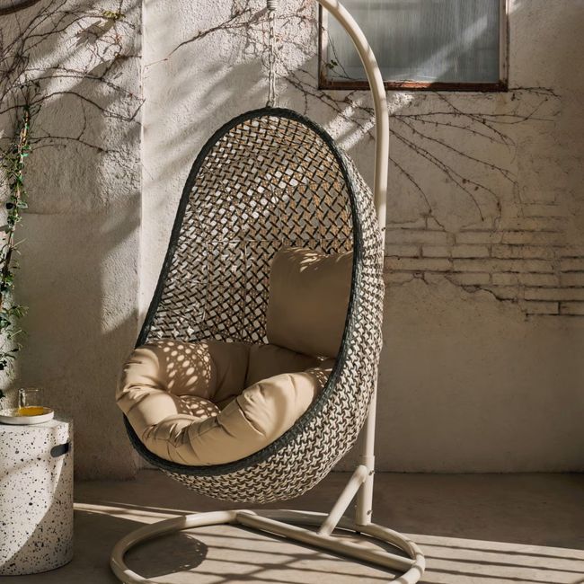 Hangstoel CIRA - Groen / Beige