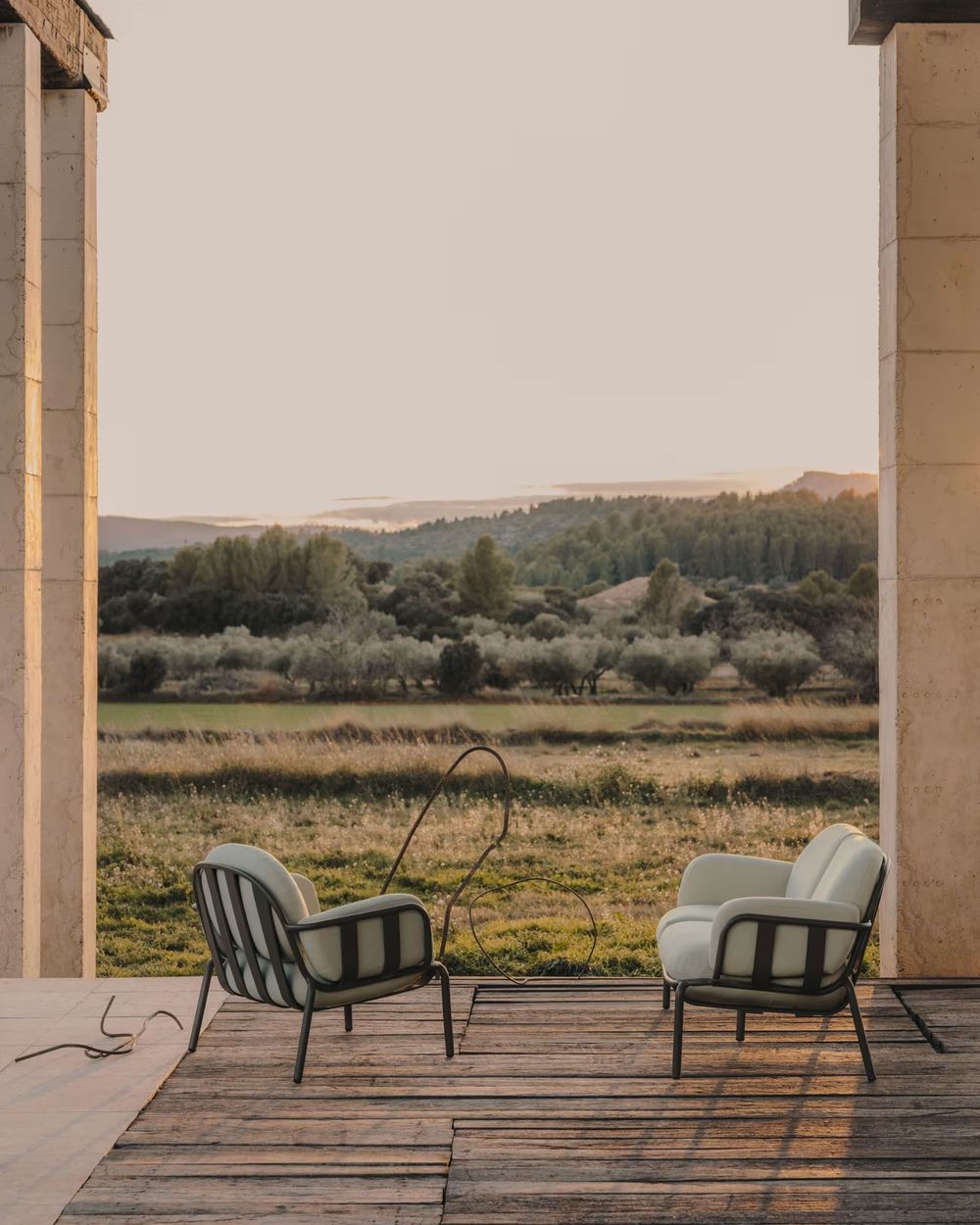 Fauteuil JONCOLS - Groen / Beige KAV O1030010GP12