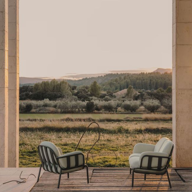 Fauteuil JONCOLS - Groen / Beige