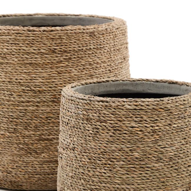 Set van 2 bloempotten SIGAL - Beige