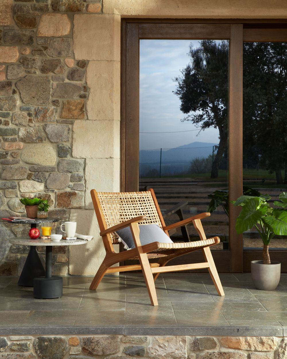 Loungefauteuil GRIGNOON - Massief acaciahout / Rie KAV CC1059M46