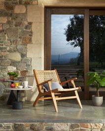 Loungefauteuil GRIGNOON - Massief acaciahout / Rie KAV CC1059M46