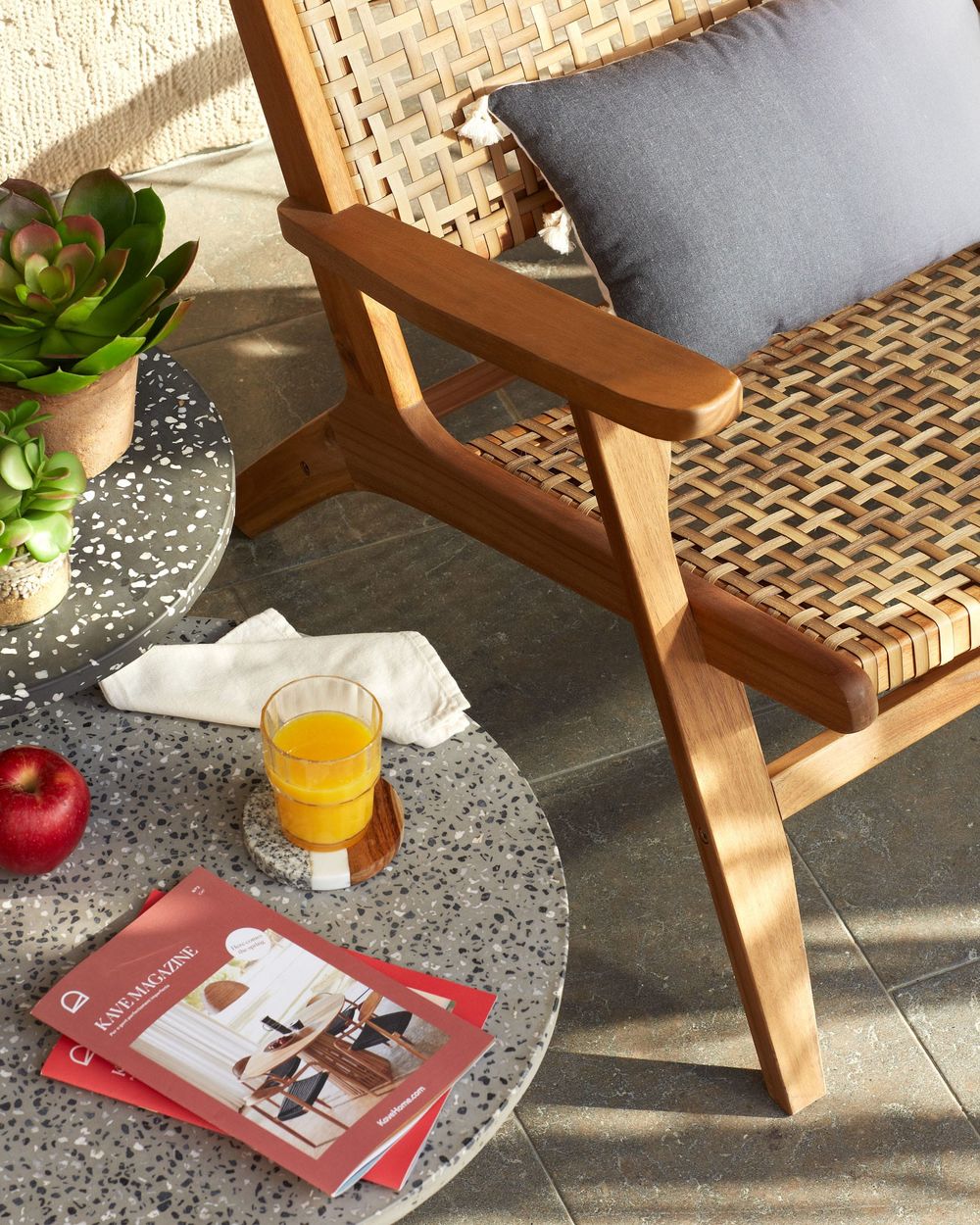 Loungefauteuil GRIGNOON - Massief acaciahout / Rie KAV CC1059M46