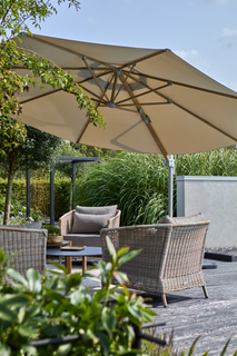 Hangparasol incl. kruisvoet LUZZI - Khaki BRF-10-1481W-71-21