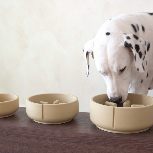 Anti-schrok voerbak hond SMALL - Dolphin Grey