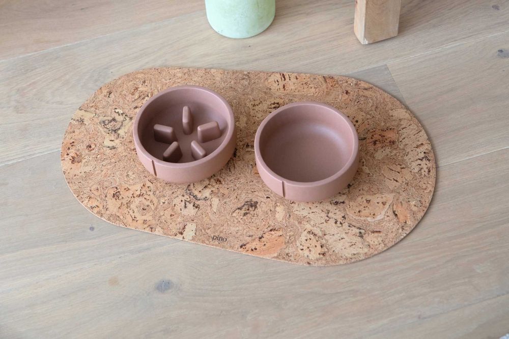 Anti-schrok voerbak hond LARGE - Dolphin Grey PIN SF0041