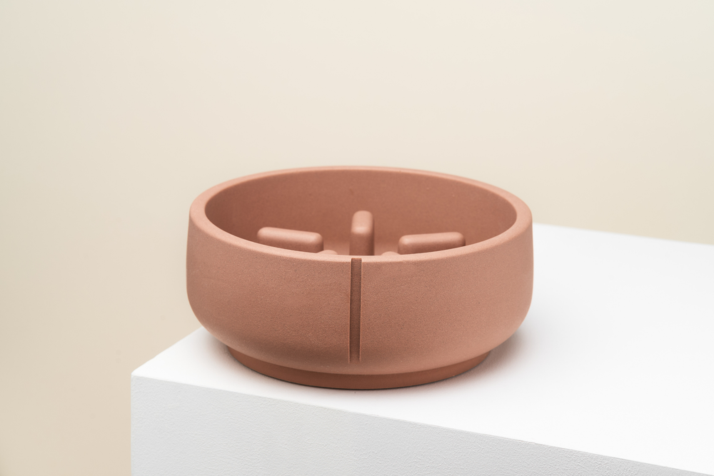 Anti-schrok voerbak hond LARGE - Dolphin Grey PIN SF0241