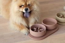 Anti-schrok voerbak hond LARGE - Dolphin Grey PIN SF0241