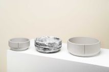 Klassieke voerbak hond LARGE - Dolphin Grey / Marm PIN CF0222