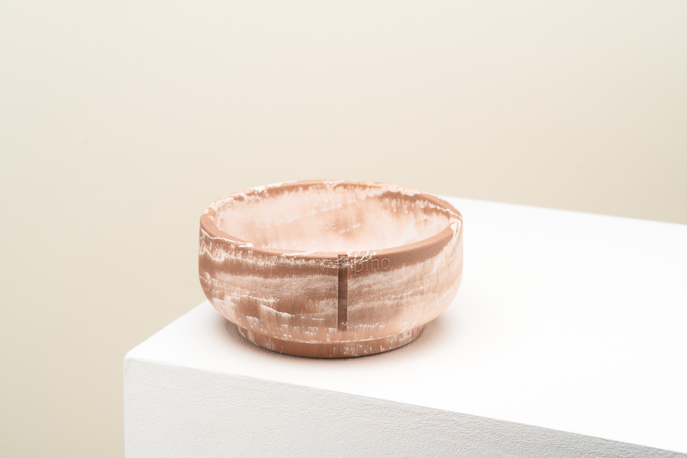 Klassieke voerbak hond LARGE - Dolphin Grey / Marm PIN CF0042