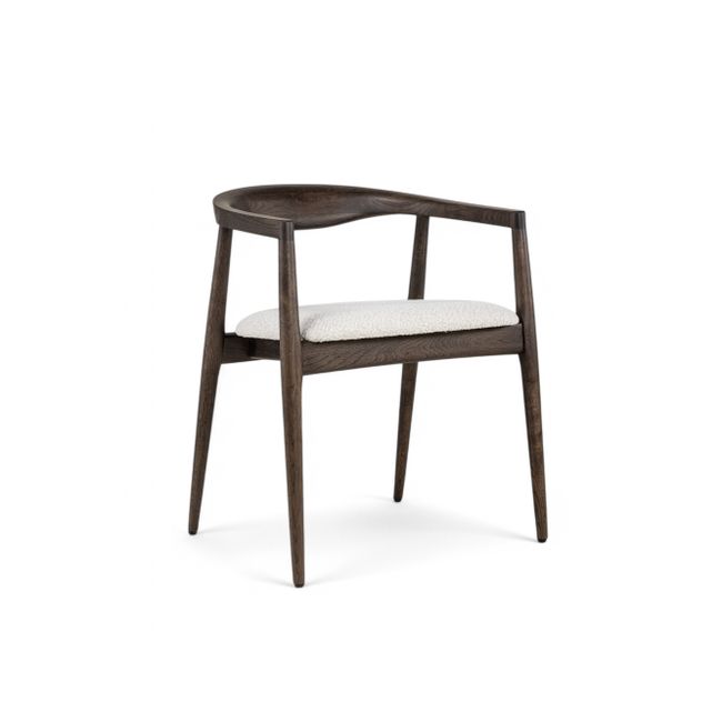 Armstoel MOLINO - Donkere eik / Lichtgrijs