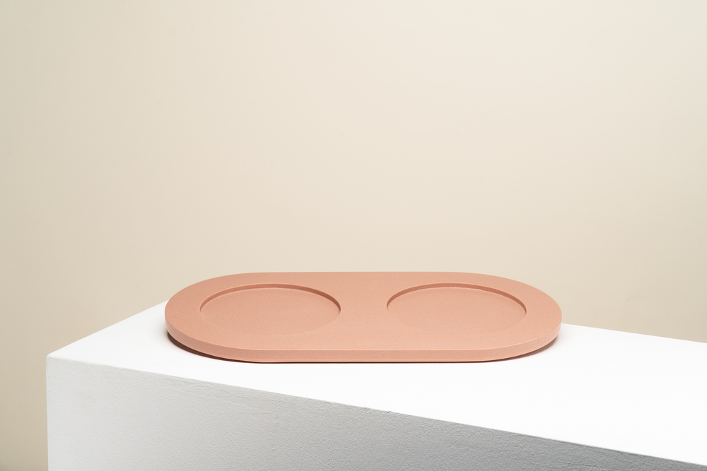 Dienblad voor hond / kat MEDIUM - Dolphin Grey / E PIN TR0141