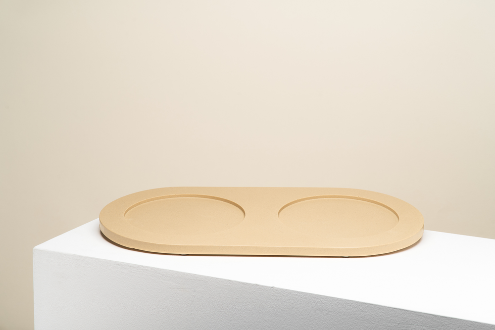 Dienblad voor hond / kat MEDIUM - Dolphin Grey / E PIN TR0211