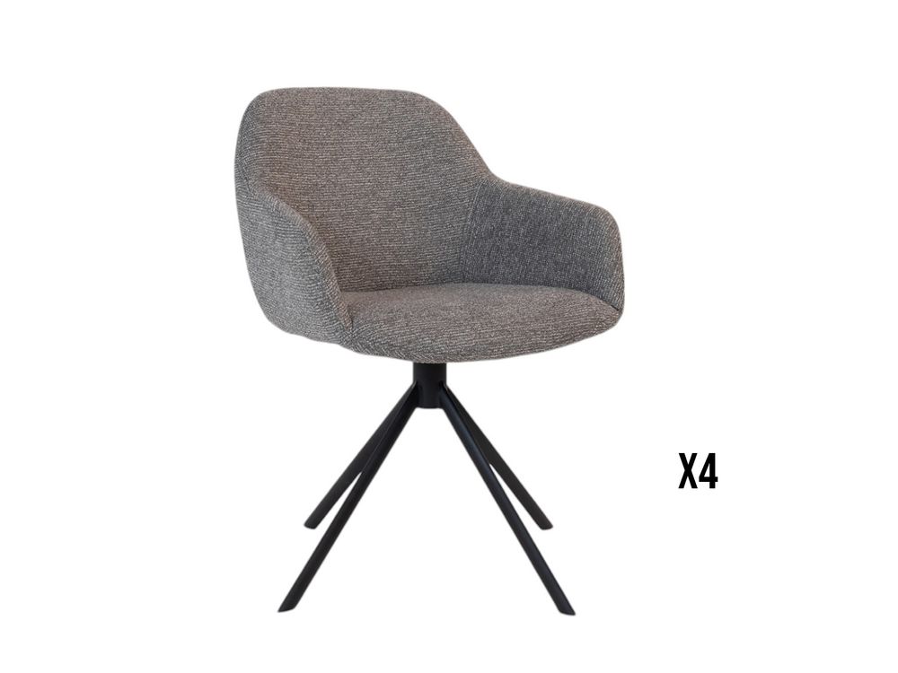 Set 4 eetkamerstoelen XYLO - Lichtgrijs C-YLI-ST-SET4