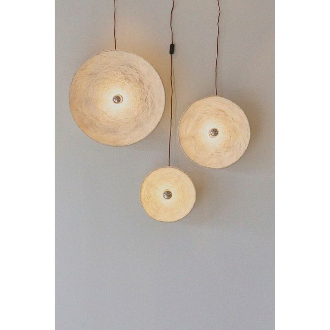 Muurlamp EIVISSA - Beige / Papier Maché