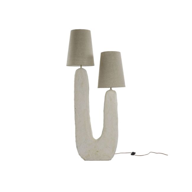 Vloerlamp EIVISSA - Beige / Papier Maché