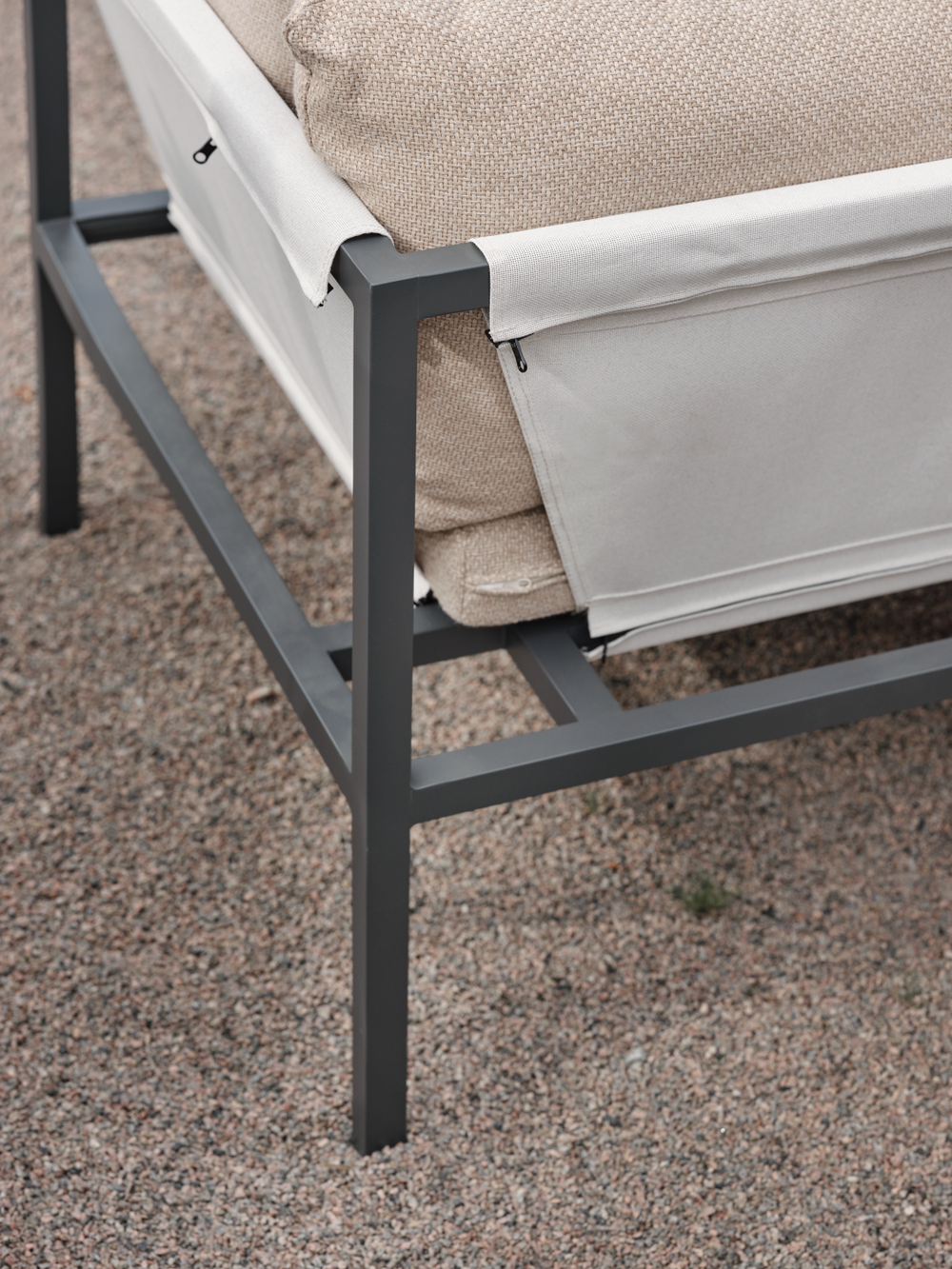 Loungezetel ALLIE - Antraciet/Gerst BRF-14-4606-73-267