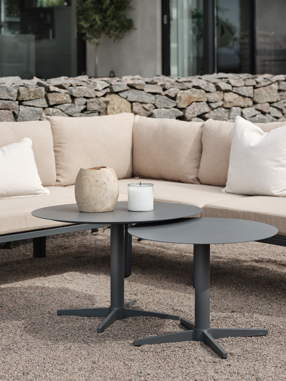 Loungezetel ALLIE - Antraciet/Gerst BRF-14-4606-73-267