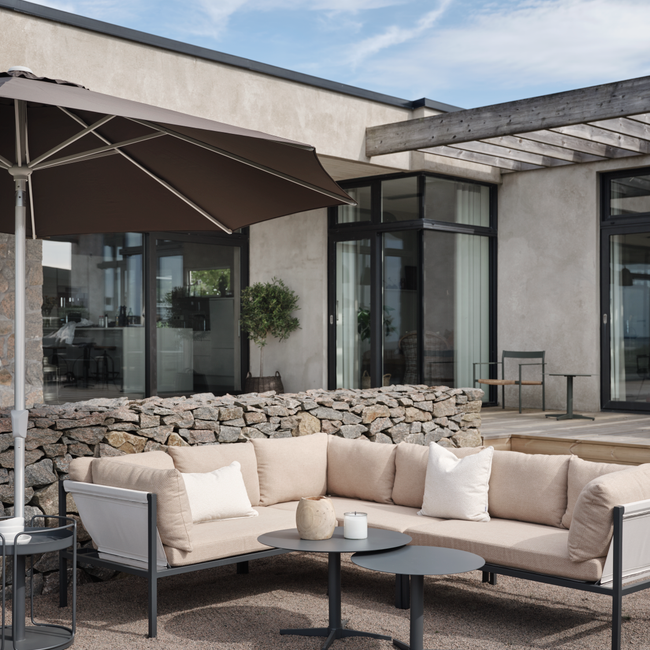 Loungezetel ALLIE - Antraciet/Gerst