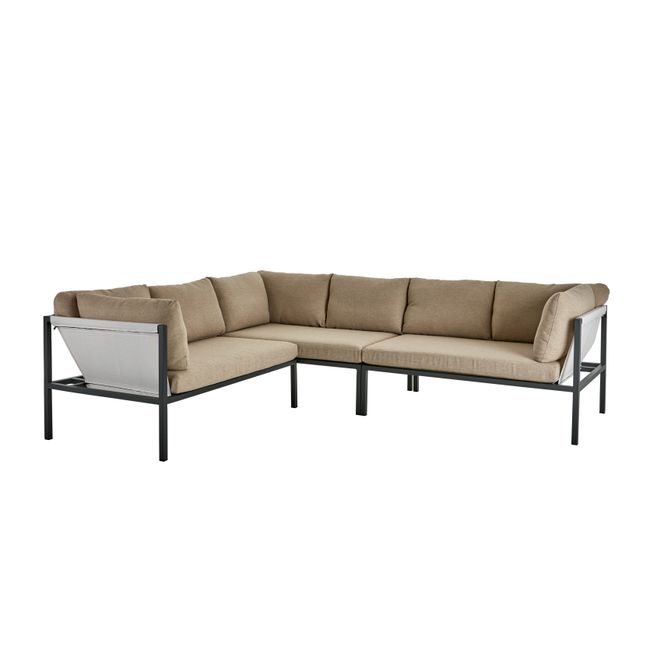 Loungezetel ALLIE - Antraciet/Gerst