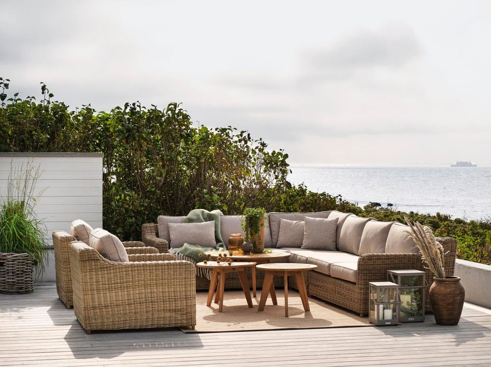 Loungezetel GLENDON - Rotan/Beige BRF-18-TZHOEK