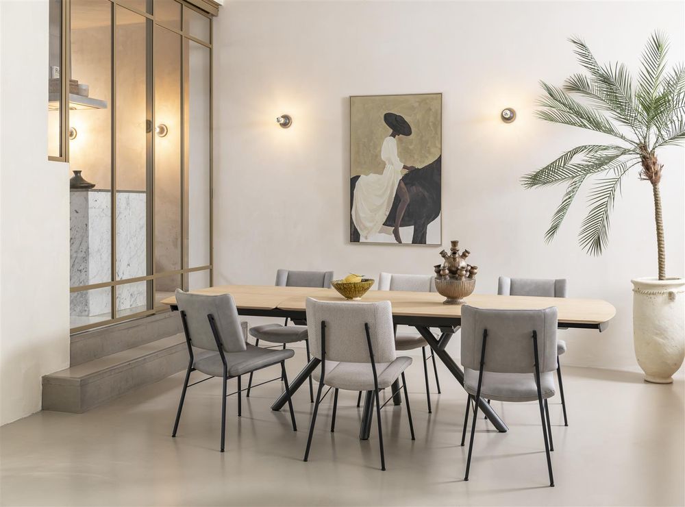 Uitschuifbare eetkamertafel NOVELLO - Naturel eike XOO 51811NAT