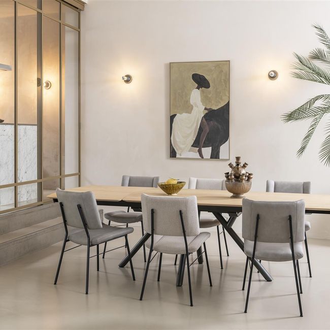 Uitschuifbare eetkamertafel NOVELLO - Naturel eike