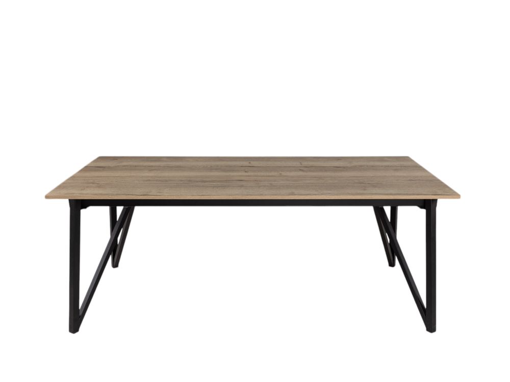 Uitschuifbare Eetkamertafel WACKO - Naturel/Zwart PFT-221-000005-MHA84