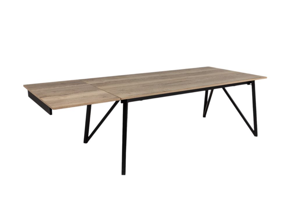 Uitschuifbare Eetkamertafel WACKO - Naturel/Zwart PFT-221-000005-MHA84